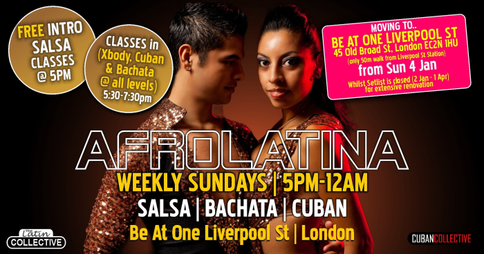 Afrolatina Sundays - Be At One Liverpool St